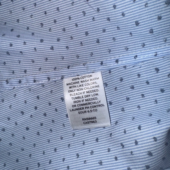 1901 Men 15 1/2  Long Sleeve Casual Button Down Trim Fit Shirt - Picture 7 of 10